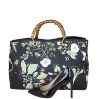 Gucci Flora Knight Bamboo Shopper Tote Shoe