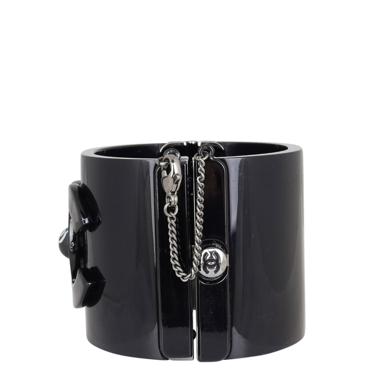 Chanel CC Resin Hinged Cuff Back