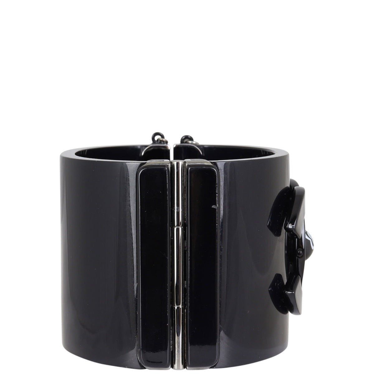 Chanel CC Resin Hinged Cuff Side