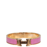 Hermes Clic H PM Bracelet (rose velours) Front