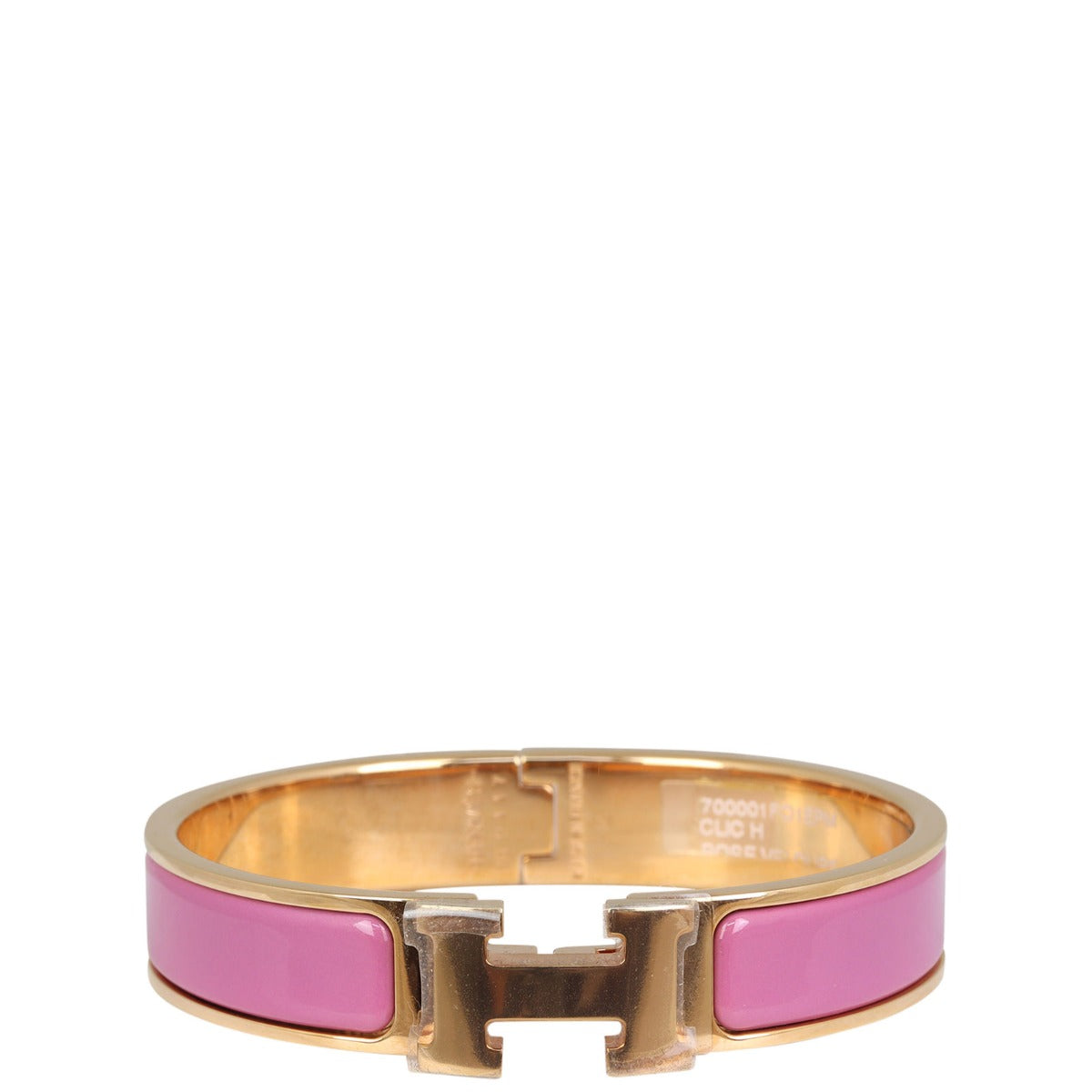 Hermes Clic H PM Bracelet (rose velours) Front