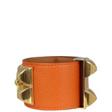 Hermes Collier de Chien Bracelet (orange epsom) Side