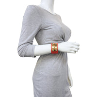 Hermes Collier de Chien Bracelet (red epsom) Mannequin