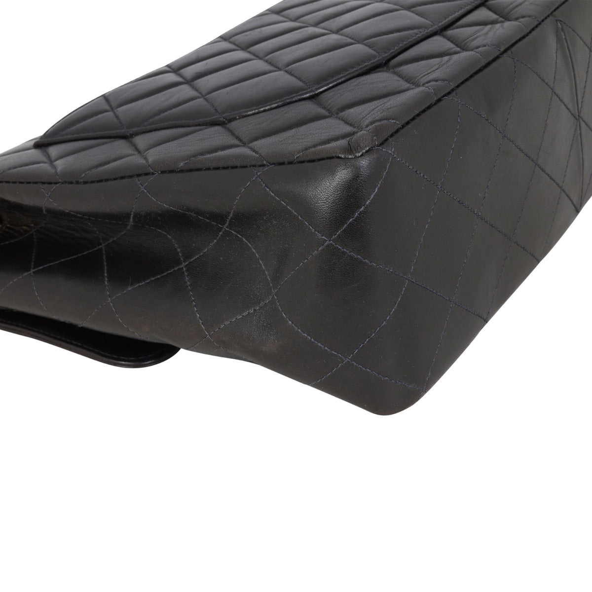 Chanel Maxi Jumbo XL Single Flap Bag Corner Closeup