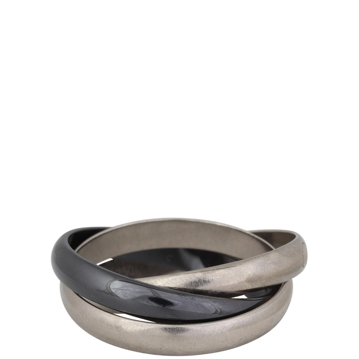 Cartier Trinity Ring Classic 18k White Gold & Ceramic