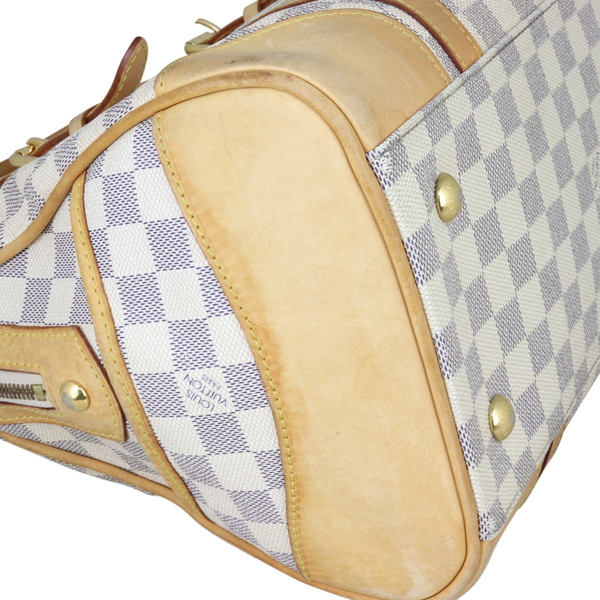 Louis Vuitton Berkeley Damier Azur Corner Closeup