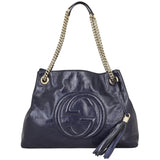 Gucci Soho Chain Shoulder Bag Medium Patent Front