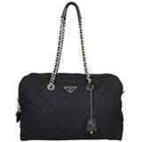 Prada Tessuto Quilted Bowling Bag Front