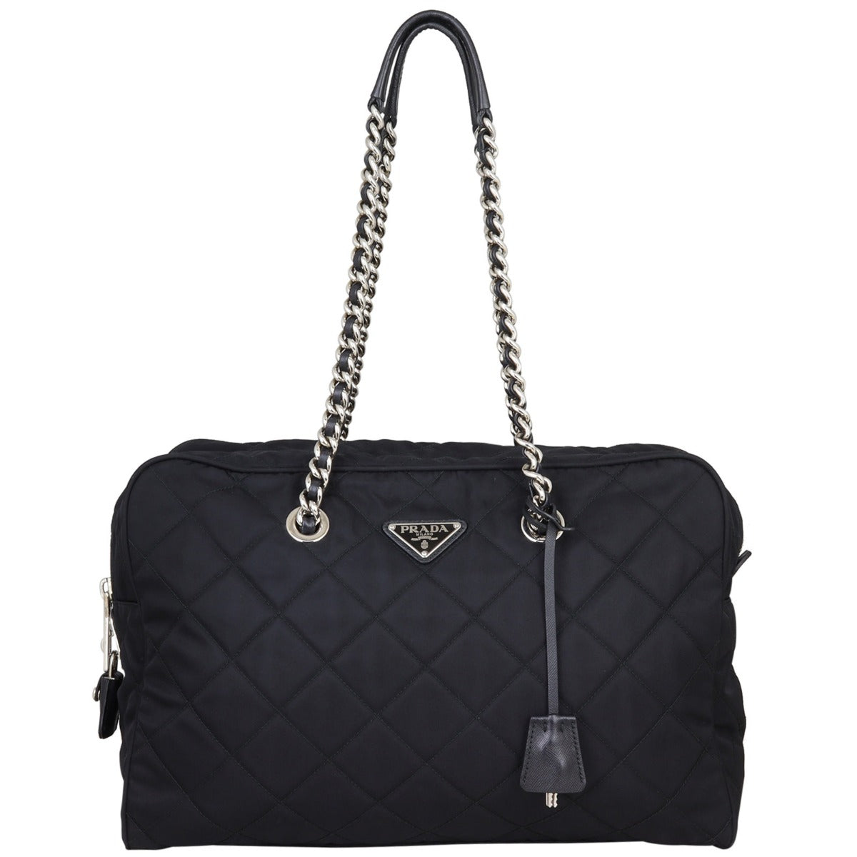 Prada Tessuto Quilted Bowling Bag Front