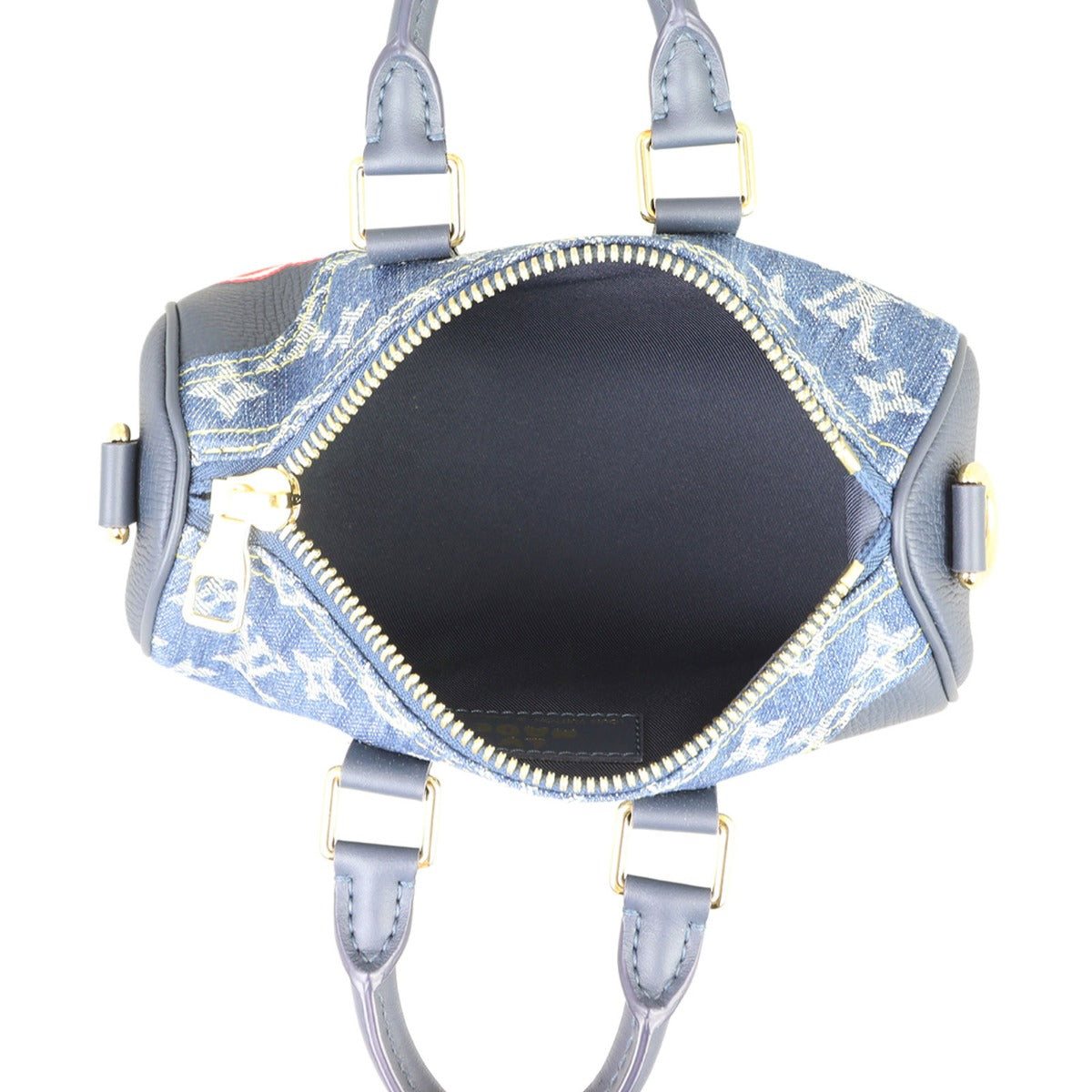 Louis Vuitton Keepall XS Monogram Denim Drip Interior