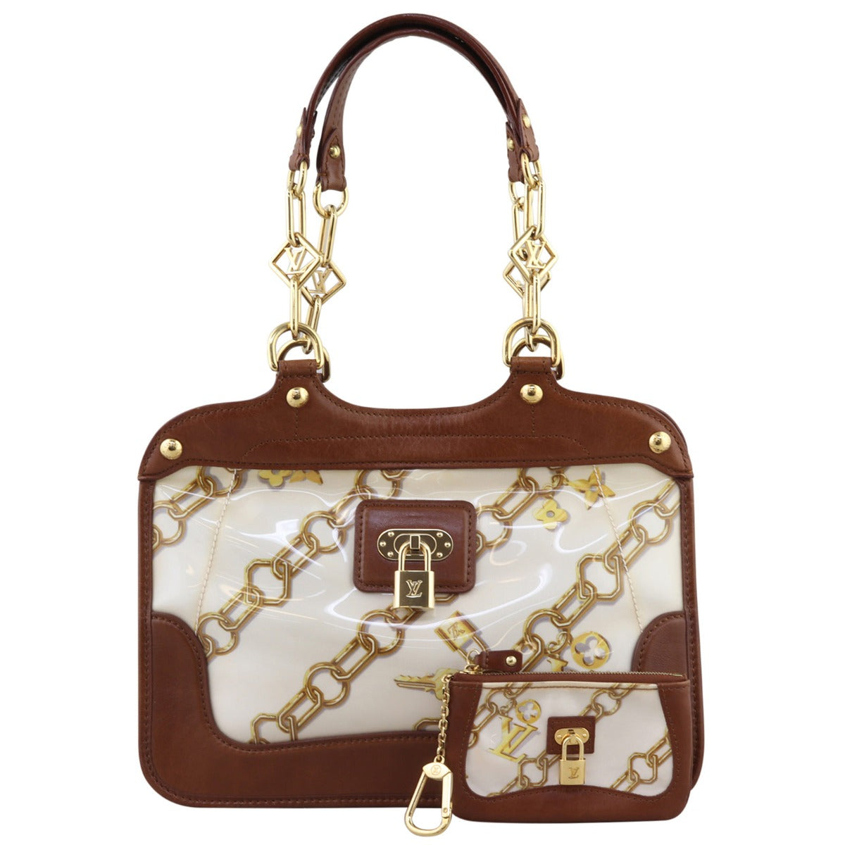 Louis Vuitton Linda Charms Monogram Bag Front with Pouch