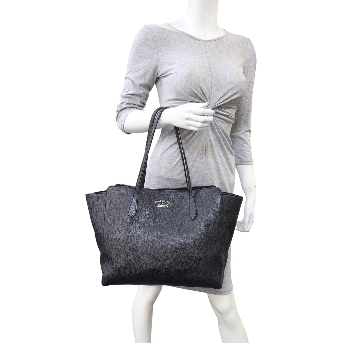 Gucci Swing Leather Tote Medium Manneuqin