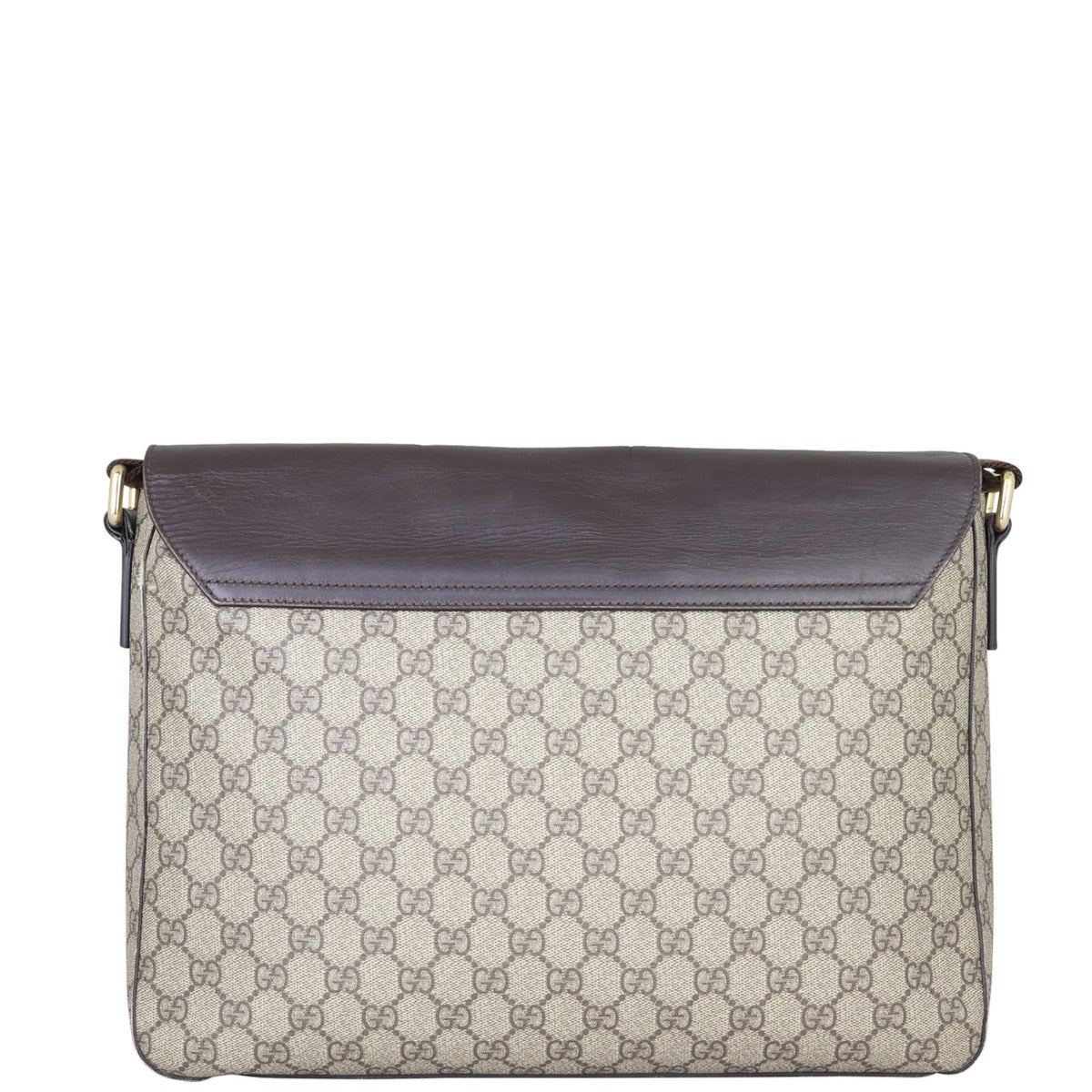 Gucci GG Supreme Leather Flap Messenger Back