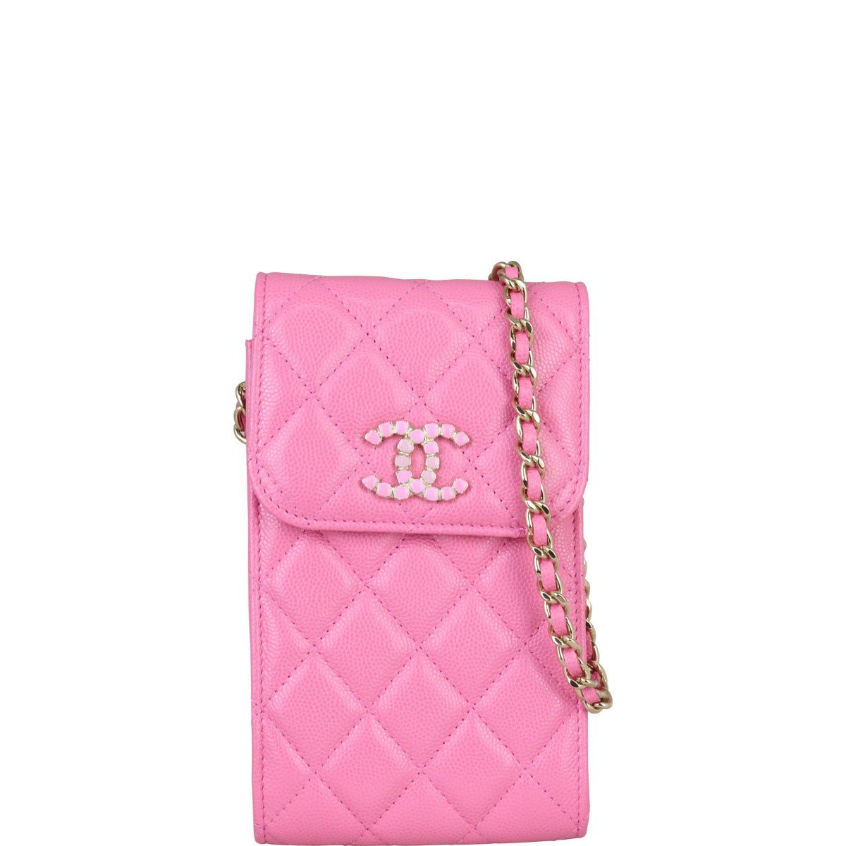 Chanel Phone Holder with Chain Front with Strap