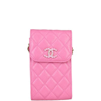 Chanel Phone Holder with Chain Front
