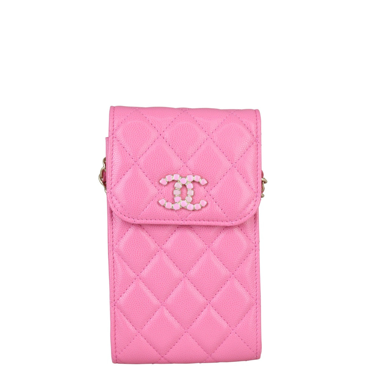 Chanel Phone Holder with Chain Front