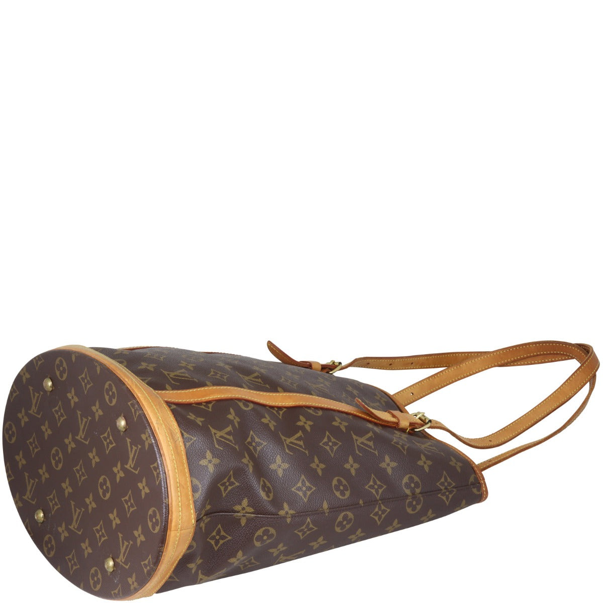 Louis Vuitton Bucket GM Monogram Corner Closeup