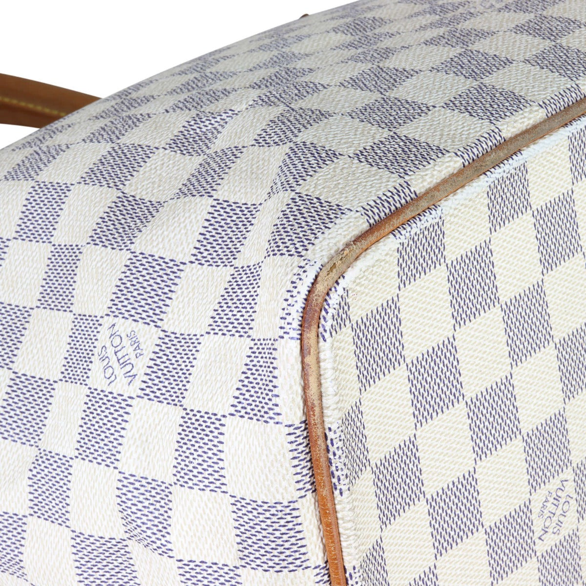 Louis Vuitton Saleya MM Damier Azur Corner Closeup