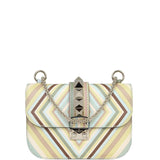 Valentino 1975 Glam Lock Small Shoulder Bag Front with Strap