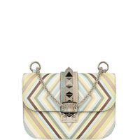 Valentino 1975 Glam Lock Small Shoulder Bag Front with Strap