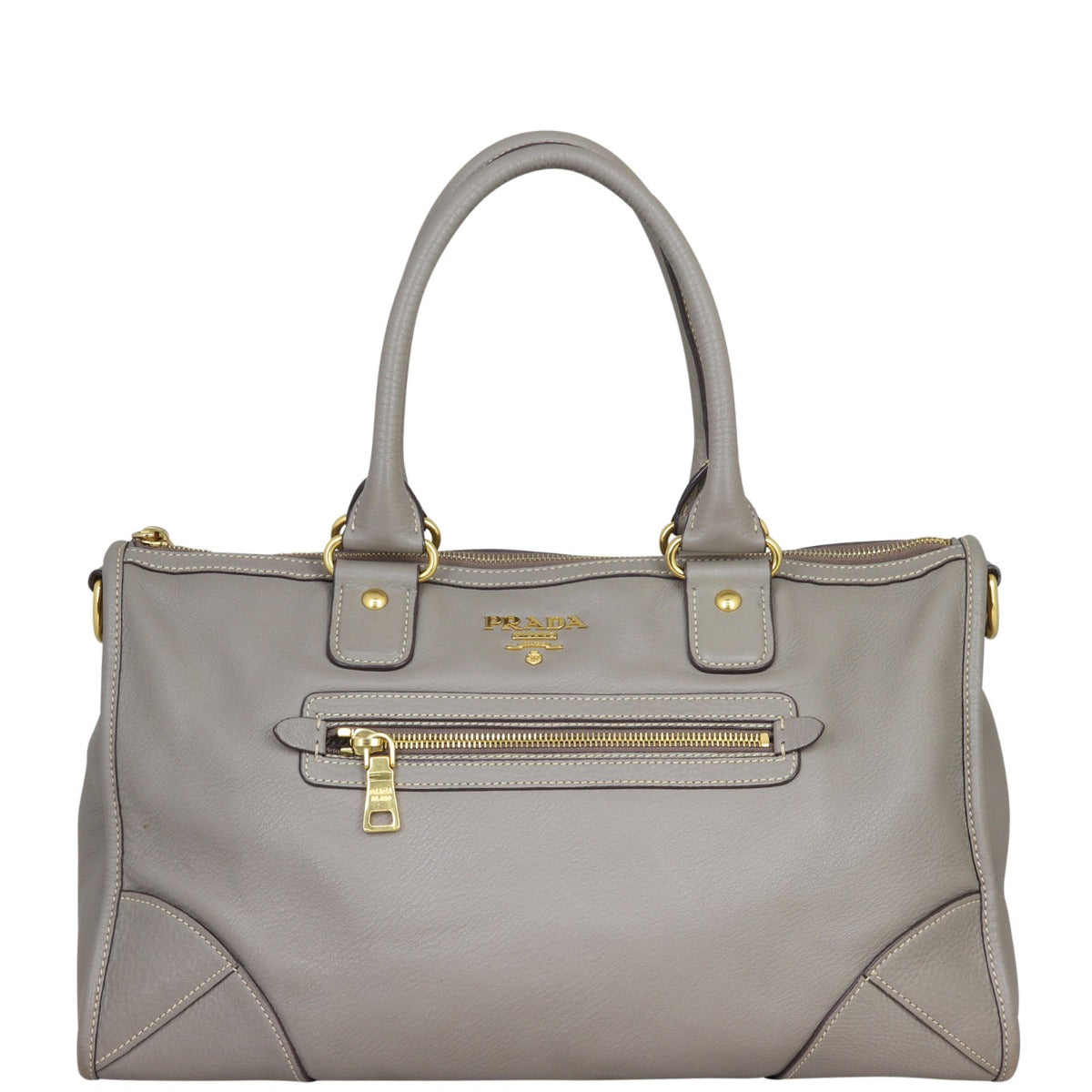 Prada Vitello Daino Satchel Front