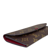 Louis Vuitton Emilie Wallet Monogram Corner Closeup