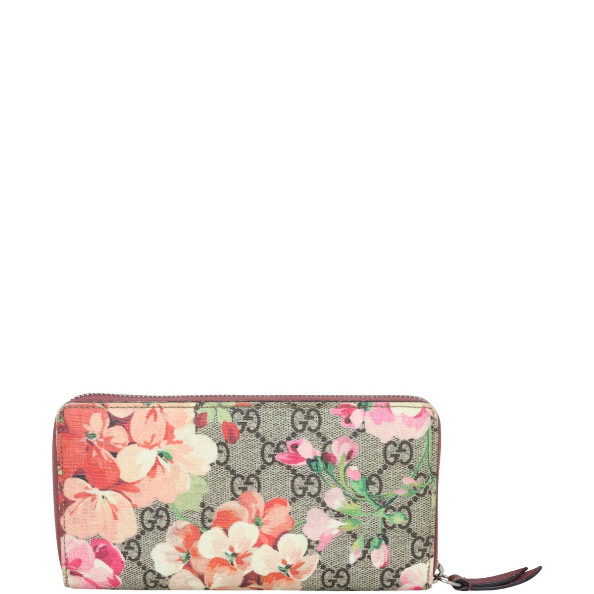 Gucci GG Supreme Blooms Zip Around Wallet Back