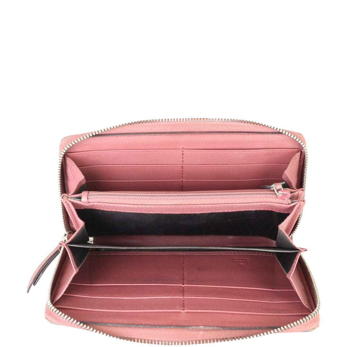 Gucci GG Supreme Blooms Zip Around Wallet Interior