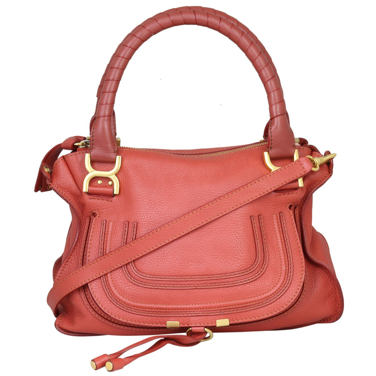 Chloe Marcie Medium Satchel Front with Strap