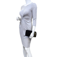 Saint Laurent Monogram Velvet Clutch Mannequin