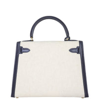 Hermes Kelly 28 Sellier Toile and Box Back