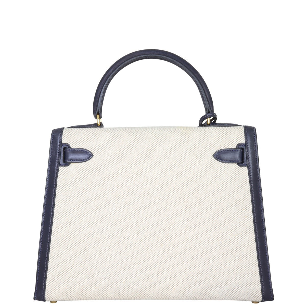 Hermes Kelly 28 Sellier Toile and Box Back
