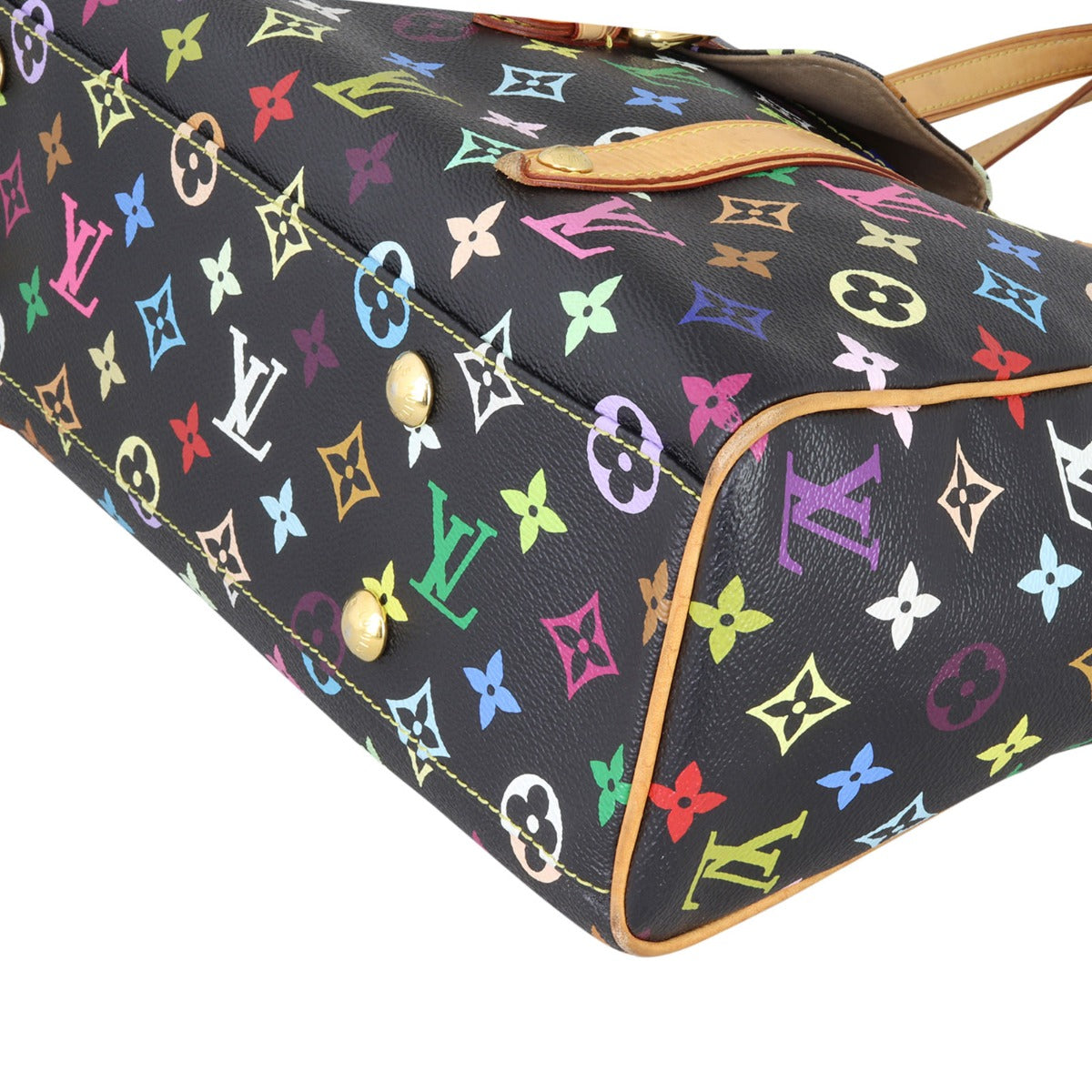 Louis Vuitton Aurelia MM Monogram Multicolore Corner Closeup