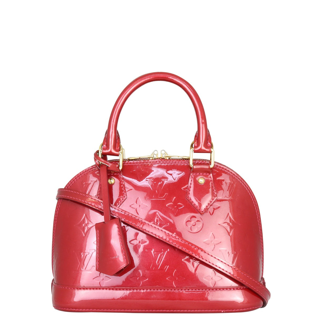 Louis Vuitton Alma BB Monogram Vernis Front with strap