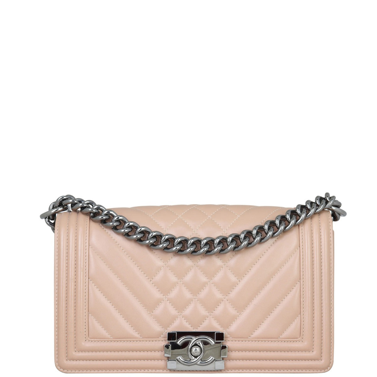 Chanel Boy New Medium Chevron Front