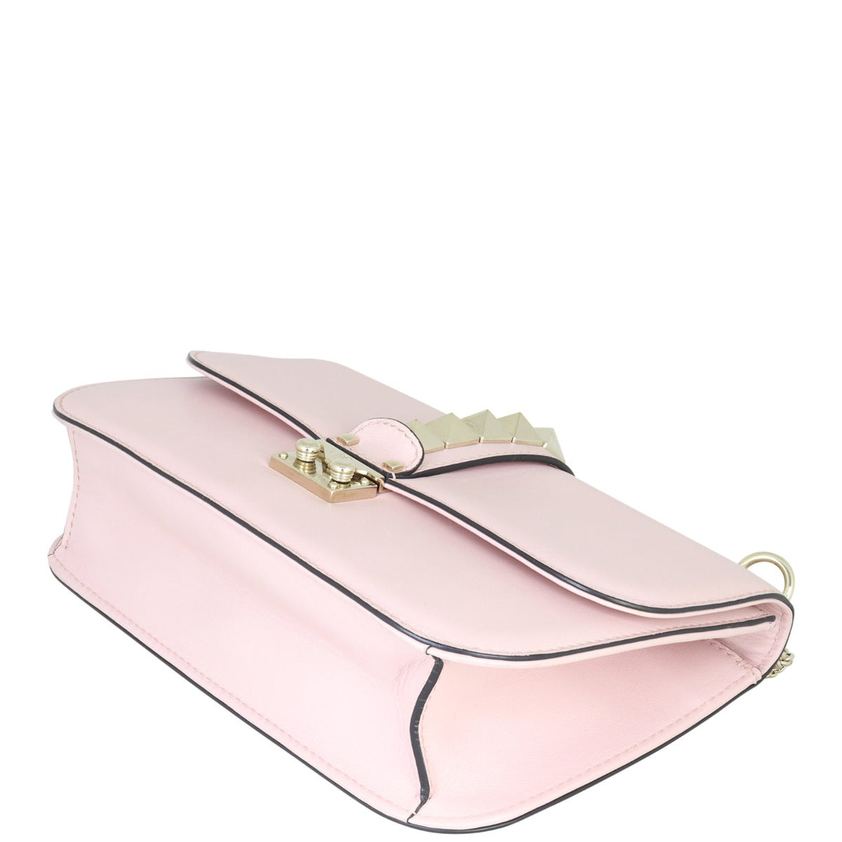 Valentino Glam Lock Medium Shoulder Bag Corner Distance