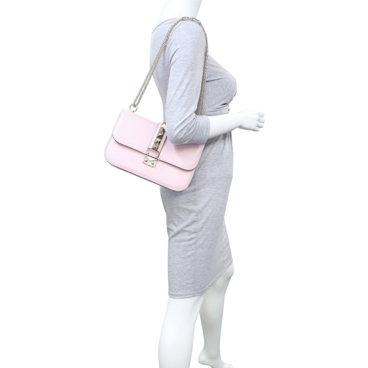 Valentino Glam Lock Medium Shoulder Bag Manneuqin