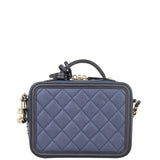 Chanel CC Filigree Vanity Case Medium Back