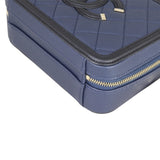 Chanel CC Filigree Vanity Case Medium Corner Closeup