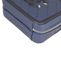 Chanel CC Filigree Vanity Case Medium Corner Closeup
