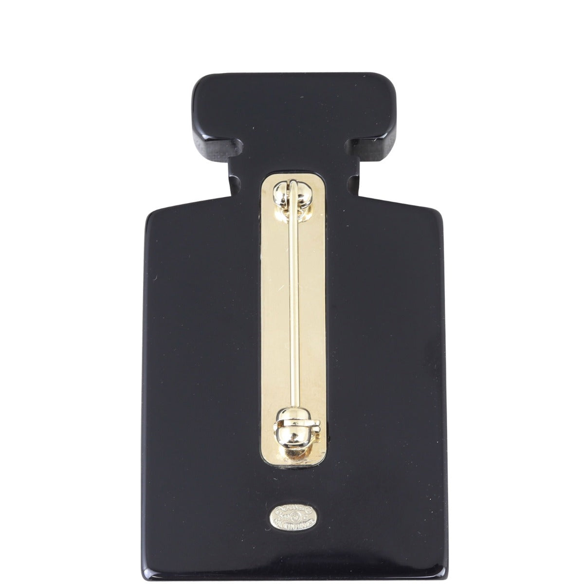 Chanel No.5 Bottle Brooch |  Black Resin