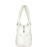 Chanel Square Stitch Logo Tote Side