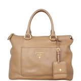 Prada Vitello Daino Pocket Bag  Front with Strap