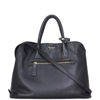 Prada Saffiano Cuir Open Promenade Tote Front with Strap