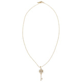 Tiffany & Co 18k Rose Gold Diamond Petals Key Pendant Front