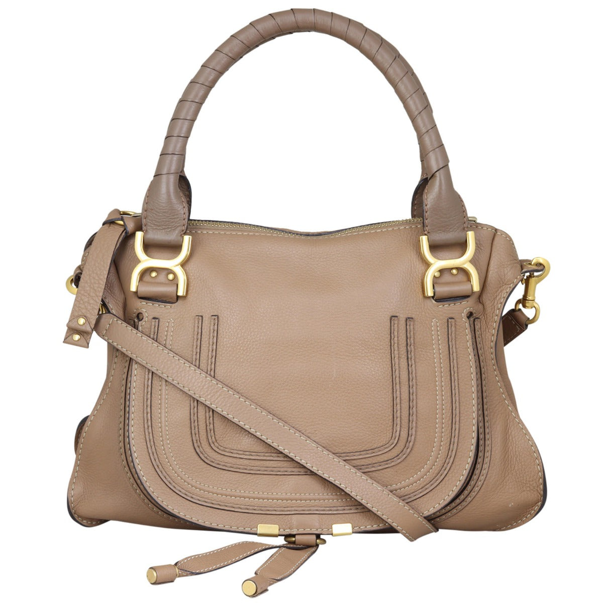 Chloe Marcie Medium Satchel Front with Strap