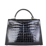 Hermes Kelly 32 Sellier Alligator Back