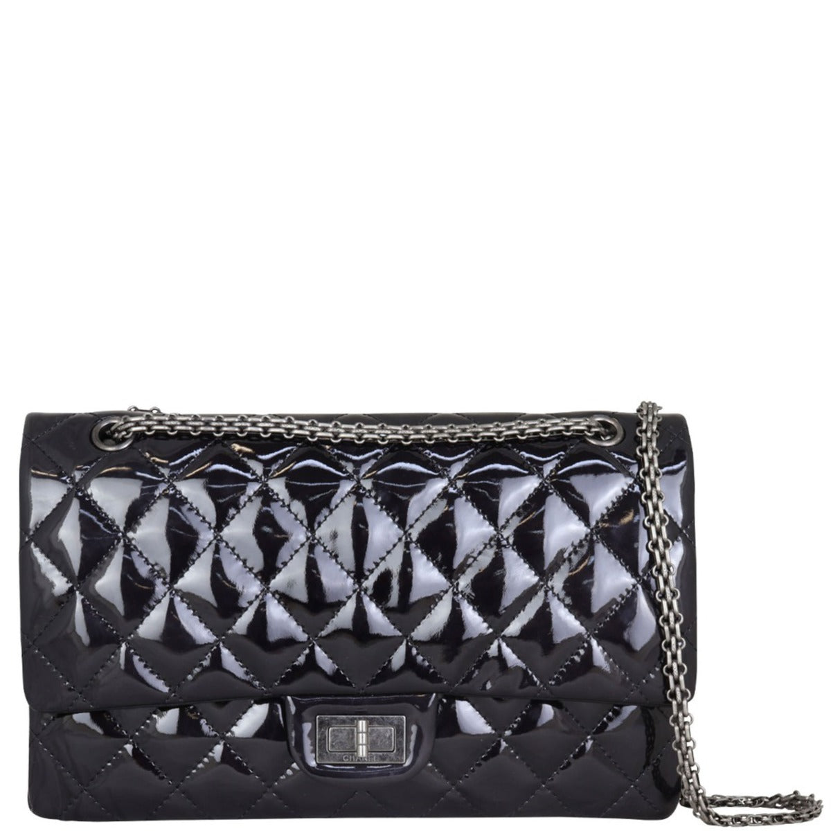 Chanel 2.55 Reissue 227 Double Flap Bag Patent Front