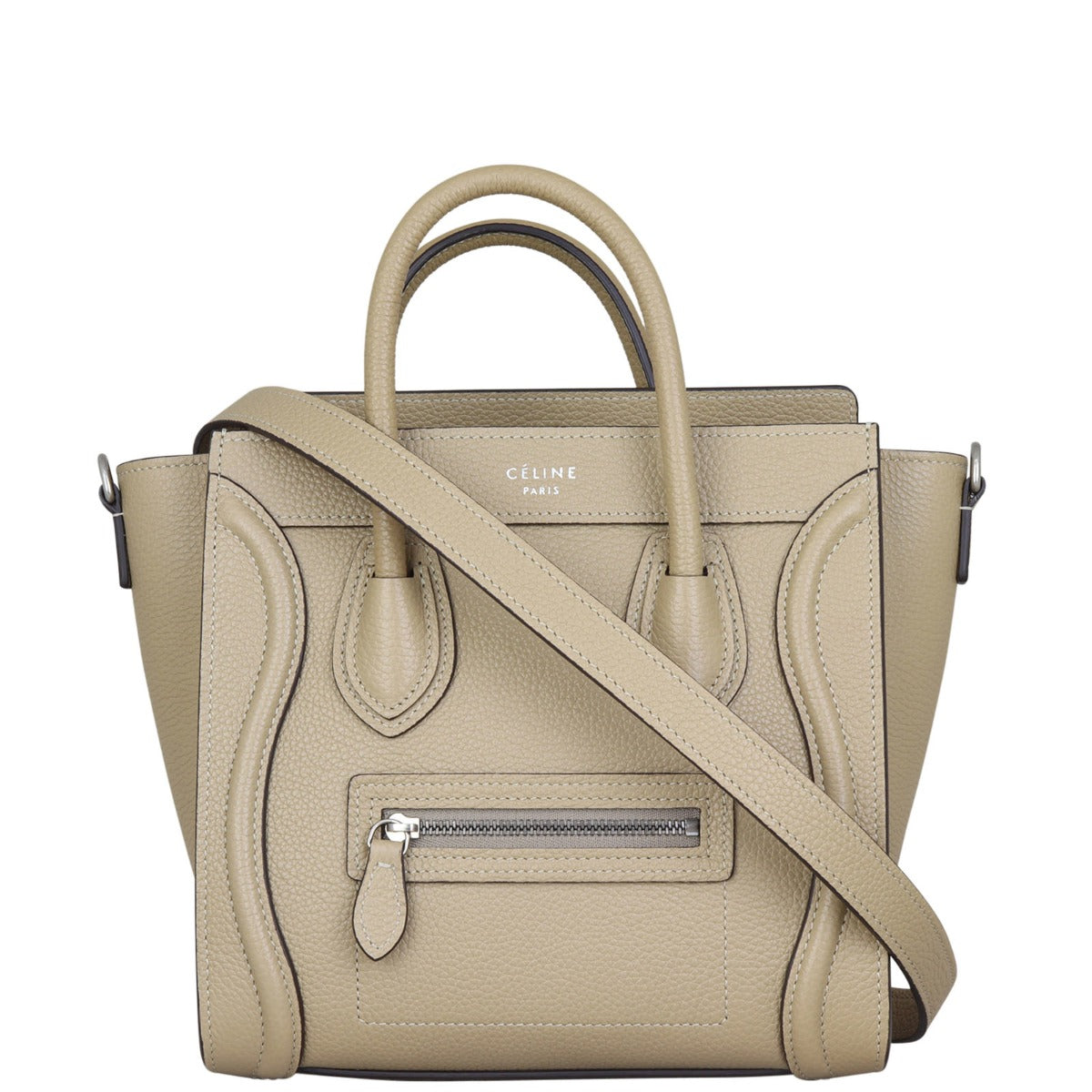 Celine Nano Luggage Tote Front with Strap