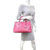 Prada Saffiano Lux Galleria Double Zip Tote Medium Mannequin